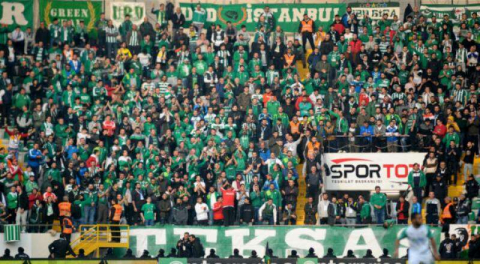 Bursaspor taraftarından nefessiz destek!