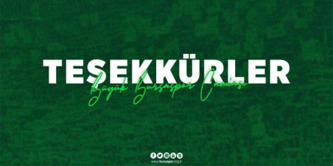 Bursaspor'dan teşekkür