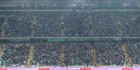 Bursaspor taraftarı her zamanki gibi...