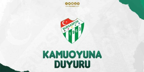 Bursaspor'dan Çokçalış'a cevap!