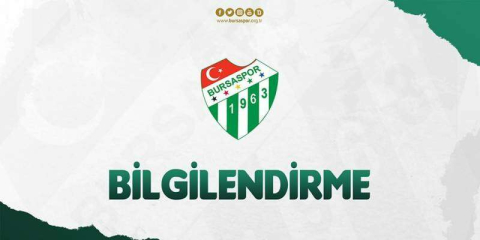 Bursaspor'dan transfer bilgilendirmesi! İşte detaylar!